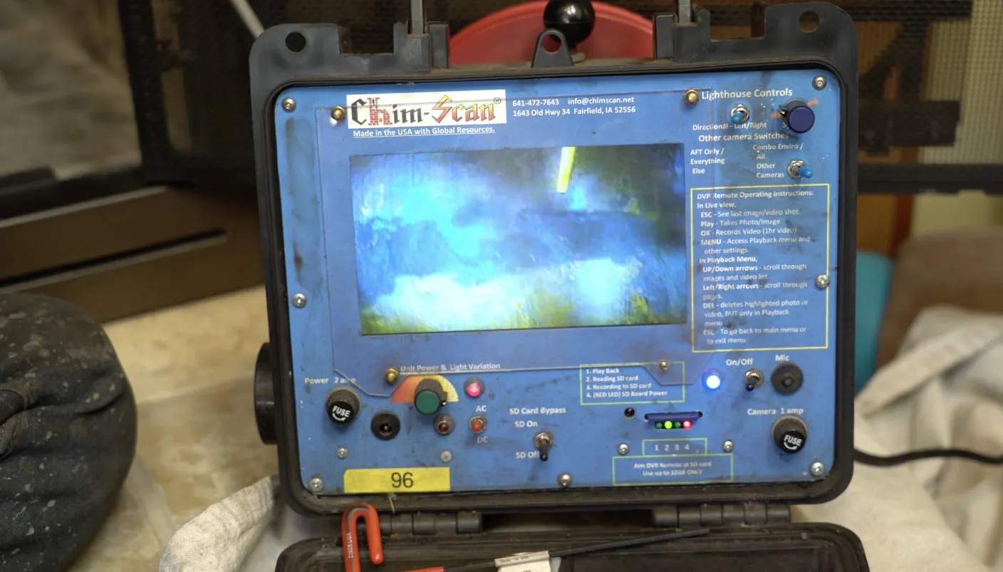 Level 2 chimney inspection with video camera Greenville